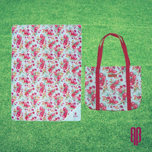 Load image into Gallery viewer, Botanical Blossom - Picnic Blanket &amp; Matching Bag (Mint)
