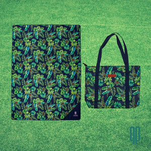 The Daintree - Picnic Blanket & Matching Bag (Navy)