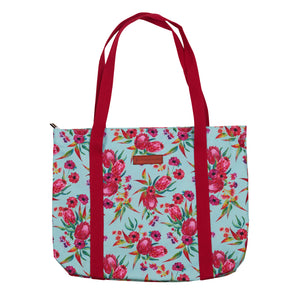 Botanical Blossom - Picnic Blanket & Matching Bag (Mint)